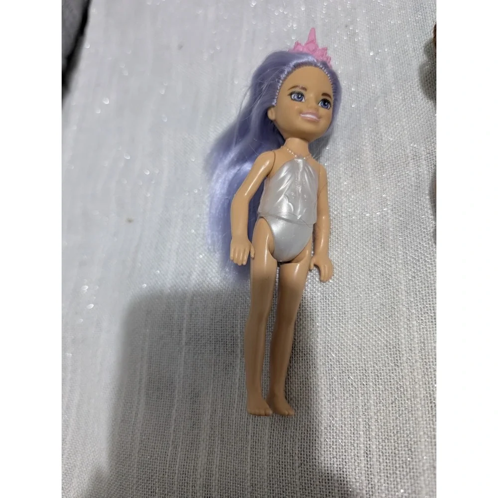 Lot‎ Of 4 Barbie Chelsea Dolls In Swimwear Outfits Various Hair Colors
